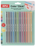 APLI Utántöltő színes töltőceruza készlethez, APLI "Color Click", 24 db, 12 szín (CLCA20547D)