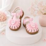 SuperBaby Sandale roz cu fundita