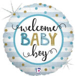 Grabo Balon folie rotund Welcome Baby Boy 46 cm