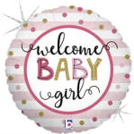 Grabo Balon folie rotund Welcome Baby Girl 46 cm