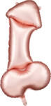 PartyDeco Balon din folie în formă de penis - Rosegold 46 x 88 cm