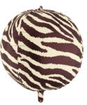 PartyDeco Balon din folie - Dungi de zebră 50 cm