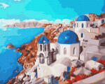 Ideyka Set pictura pe numere, cu sasiu, Santorini, 40x50 cm (KHO2139)