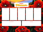 Ideyka Set goblen cu diamante, fara sasiu, Planificator magnetic - Maci, 32x40 cm - Copie (AMP20062)