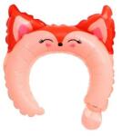Flippy Balon din Folie Metalizata, Flippy, Tip Coronita cu Urechi, Model Vulpe, Ambalaj Individual, Pai Inclus, Umflare cu Aer sau Heliu, 27 x 29 cm, Rosu (134262)