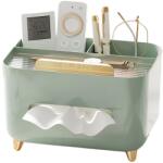 Flippy Suport pentru Servetele, Flippy, Cutie Multifunctionala, Design Minimalist, ABS, cu Suport pentru Obiectele Personale, pentru Birou, 21x15x13 cm, Verde (132390)