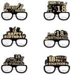 Flippy Set 6 Perechi de Ochelari pentru Majorat, Flippy, Diverse Modele, Negru (131200)