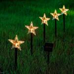 Flippy Set 5 Lampi solare LED de exterior Tip Stea pentru gradina Flippy, 35.5 cm, Alb Cald (122289)