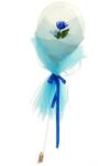 Flippy Buchet Decorativ, Flippy, Trandafir in Balon cu Lumini Led, Diametru 35 cm, 2 x Baterii AA (neincluse), Albastru/Alb (132966)