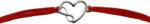 Flippy Martisor Bratara Argint 925, Jolie, Model Inima cu infinit, Martisor de 1 Martie, cu Snur Rosu, Argintiu (165581)