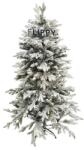 Flippy Brad Artificial de Craciun, Flippy, 1.5 m inaltime, Verde, Pulverizat complet alb-tip zapada, Interior/ Exterior, Ramuri bogate, Resigilat (133744)