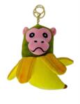 Flippy Jucarie Moale de Plus de Tip Breloc, Flippy, Model Italian Brainrot Maimuta Banana Chimpanzini Bananini, 14 x 10 cm, Verde Galben (162221)