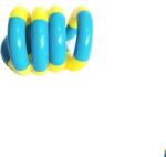 Flippy Jucarie Senzoriala Antistres, Flippy, Fidget Twist, cu Miscari Infinite de Decompresie, 2 Culori, Galben/Albastru, + 3 ani (128954)