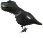 Flippy Balon din Folie Metalizata, Flippy, Figurina Animata, Model Dinozaur, 97x48 cm, Ambalaj Individual, Pai Inclus, Umflare cu Aer sau Heliu, Negru (134166)