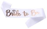 Flippy Set 10 Panglici Bride to Be si Team Bride, Flippy, din Panza, Alb/Roz (131244)