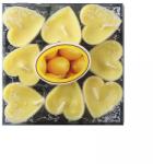 Flippy Set 9 Lumanari in Forma de Inima, Flippy, pentru Ziua Indragostitilor, Aroma de Citrice, Ardere 3.5 h, din Parafina, 4 x 2 cm, Galben (134534)