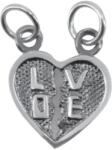 Flippy Pandantiv, Jolie Silver, Argint 925, Model Doua Jumatati Love, 1.1 g, 1.5 x 1.5 cm (05806)