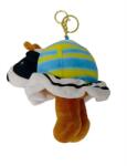 Flippy Jucarie Moale de Plus de Tip Breloc, Flippy, Model Italian Brainrot Vaca Saturno Saturnita, 16 x 15 cm, Albastru Galben (162223)