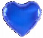 Flippy Balon din Folie Metalizata, Flippy, Figurina Inimioara, Model Simplu, Tematica Iubire, 40 cm, Ambalaj Individual, Pai Inclus, Umflare cu Aer sau Heliu, Albastru (130813)
