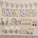 Flippy Set de Petrecere, Model La Multi Ani, Alb-Multicolor (176042)