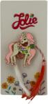 Jolie Martisor pentru copii, Jolie, Material Metal, Ambalaj Carton cu Design, Dimensiune Brosa Aproximativ 2x2 cm, Multicolor, cu Mesaj, Model Unicorn (134702)