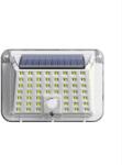 Flippy Lampa solara de perete Flippy, 90 LED-uri SMD, senzor de miscare, IP65, 1200mAh, material ABS, lumina alb rece, alb (124713)