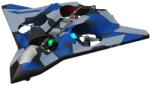 Flippy Avion de Lupta cu Telecomanda, Flippy, Tip Drona, din EVA (Spuma), cu Telecomanda, Incarcare USB, 2.4 GHz, Rotire 360°, Zbor pana la 100 m, LED, 24 x 25.5 x 4.2 cm, Model Army, Albastru (164119)