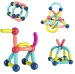Flippy Set 42 de Piese Magnetice de Constructie, Flippy, Puzzle, Forme, 3 Ani, ABS, Magnet, 20x6.5x18 cm, Multicolor (133045)