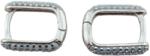 Jolie Silver Cercei pentru Dame , Jolie Silver, Argint 925, Design Modern Minimalist, Model U cu Cristale, 2.2 g, Argintiu/ Argintiu (125989)