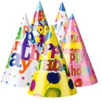 Flippy Set 6 Coifuri Happy Birthday, Flippy, Modele Diverse, pentru Petrecere, Tematica Aniversare, Multicolor (131410)