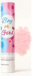 Flippy Tun Confetti, Flippy, Model Gender Reveal, Boy or Girl, 40 cm, Ambalaj din Carton, Eliberare prin Rasucire, Roz (161657)