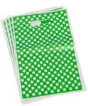 Flippy Set 10 Pungi de Cadou, Flippy, Imprimeu Buline , 25 x 17 cm, din PE, Verde/ Alb (132671)