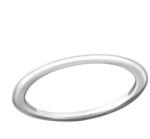 Flippy Inel din Argint 925, Jolie Silver, Model Verighetă Simplă, Design Rotunjit, Finisaj Lucios, Mărimea 58, Argintiu (06852)