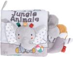 Flippy Carte Senzoriala, Flippy, pentru Bebelusi, 15x16x6 cm, cu Animalute, 3D, Cu Sunete si Fosnete, 0-3 Ani, Model Elefantel, Gri (133990)