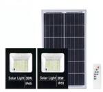 Flippy Set 2 proiectoare LED SMD 30W cu incarcare solara Flippy, panou solar, cu telecomanda, suport prindere, material ABS, 1.2AH, 200LED-uri, 13x13.5 cm, negru (124636)