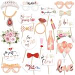 Flippy Set 23 de Accesorii pentru Petrecere, Flippy, Props pentru Coltul de Poze, Tematica Petrecerea Burlacitelor, Roz (130531)