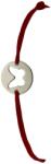 Flippy Martisor Bratara, Jolie, Argint 925, Model Fluture Decupat, Snur Rosu Reglabil, Fara Pietre, Argintiu (165622)