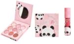 Kevin&Coco Set de Machiaj, Kevin&Coco, Paleta de Farduri pentru Pleoape si Lipgloss, 10.2x10.2x1.5cm, Model Panda, Multicolor (166059)