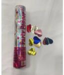 Flippy Tub de Confetti, Flippy, Party Popper, 20x5 cm, Confetii Inimioare din Aluminiu, Multicolor (137794)