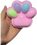Flippy Jucarie Antistres Squishy, Flippy, cu Revenire Lenta, Squeeze Pinch Family, Model Cat Paw, 12.5x10.5 cm, 220g, Ambalaj Transparent, Model 023, Multicolor (161422)