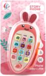 Flippy Jucarie Interactiva, Flippy, Telefon Inteligent, Model Morcov, Functii Educative, Muzicale si Voce, 4-6 ani, 19 x 11.5 cm, din Plastic, Roz (137894)