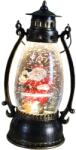 Flippy Decoratiune Luminoasa, Flippy, Felinar de Craciun, cu Lumina LED, Ornament Model Lampa cu Ulei Mos Craciun, cu Maner, 14x7x6 cm, Negru (132317)
