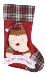 Flippy Ciorap Cadouri, Flippy, cu model Mos Craciun, rosu, marimea 23x45 cm, textil, interior (104847)