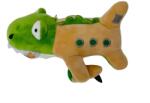 Flippy Jucarie Moale de Plus de Tip Breloc, Flippy, Model Italian Brainrot Crocodilul Avion Bombardiro Crocodilo, 17 x 8 cm, Verde Maro (162222)