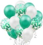 Flippy Set 15 baloane pentru petrecere, Flippy, alb/verde, 30 cm (123050)