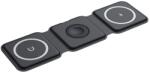 Flippy Incarcator Wireless Magnetic/Pliabil 3in1, Flippy, Multifunctional de Birou, 15W, Compatibil cu iOS/Android, 25 x 7.5 x 1 cm, Negru (165043)