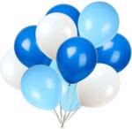 Flippy Set 10 Baloane din Latex Metalizate, Flippy, Model Party, Alb, Albastru, Blue, 23 cm, 2.2 g (131016)