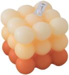Flippy Lumanare Parfumata, Flippy, din Ceara De Soia, Model Cub, Gradient in 3 Culori Pale, 6x6x6 cm, Aroma de Portocale, Orange (134506)