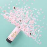 Flippy Tun de Confetti, Flippy, Best Wishes 11 x 4 cm, Model Buline din Hartie si Folie, Roz (137797)
