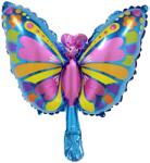 Flippy Balon din Folie Metalizata Flippy, Mini Figurine, Model Fluturaș, 40x34cm, Ambalaj Individual, Pai Inclus, Umflare cu Aer si Heliu, Multicolor (127416)